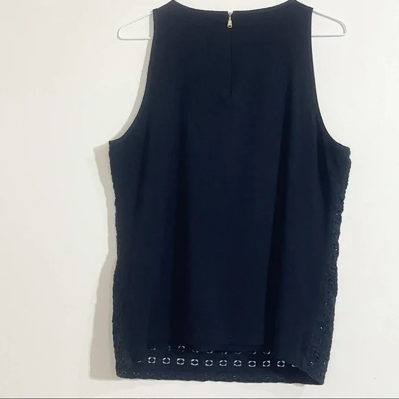 Lauren Ralph Lauren Black Eyelet Textured Tank - Picture 5 of 11